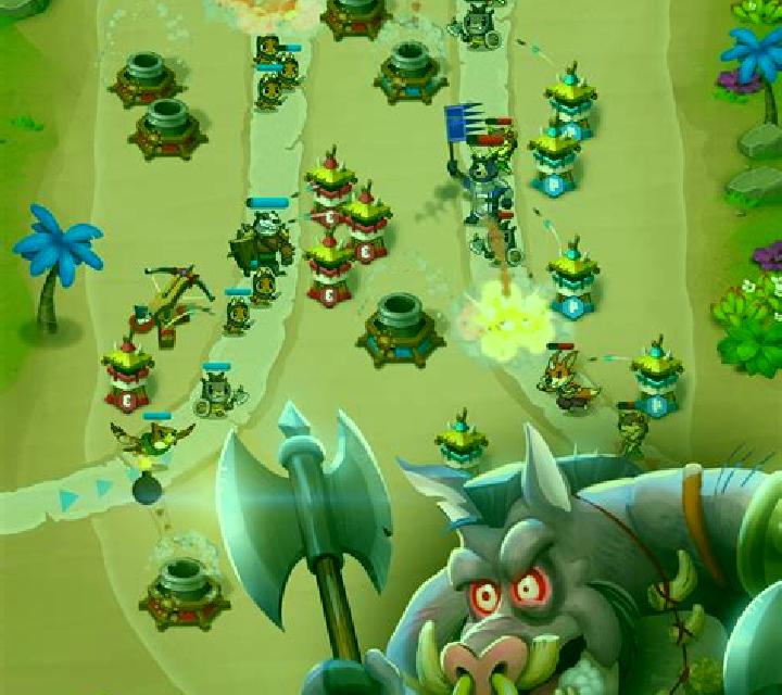 tower rush game mechanics gameplay drop block